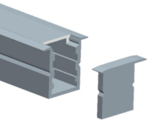 6063 LEIDEN Licht Aluminiumprofiel 18 X 15mm In een nis gezet Geleid Profiel