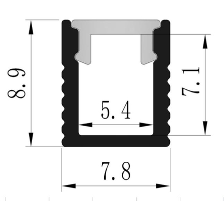 Geanodiseerd LEIDEN Licht Aluminiumprofiel 7,8 X 8.9mm leidde strookkanaal