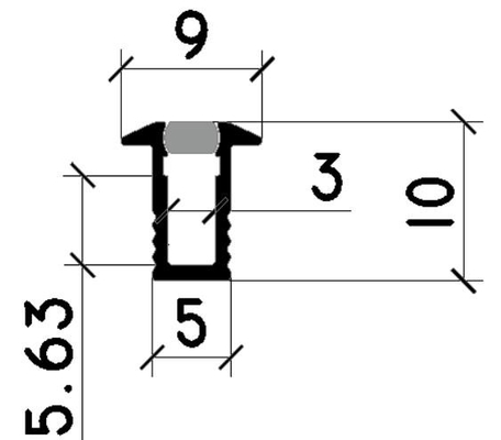 In een nis gezet zet Geleide UVstraling 9 X 10mm van het Band Lichte Kanaal op