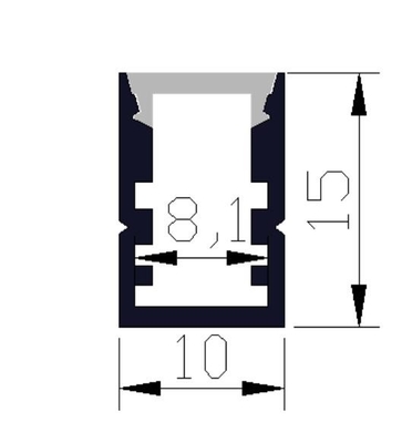 6063 legerings LEIDEN Licht Aluminiumprofiel 10 X 15m met Mpolycarbonate-Dekking