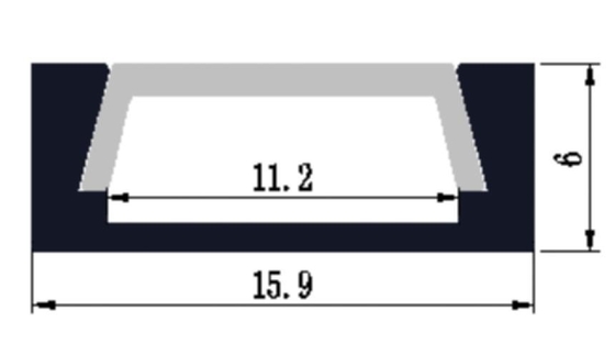 Milewood LEIDEN Licht Aluminiumprofiel 6063 15,9 x 6mm RoHS