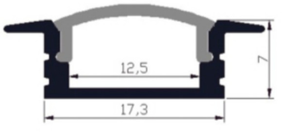 Van het LEIDENE Luchtvaart 6063 Aluminium 17,3 X 7mm OEM Band Lichte Kanaal