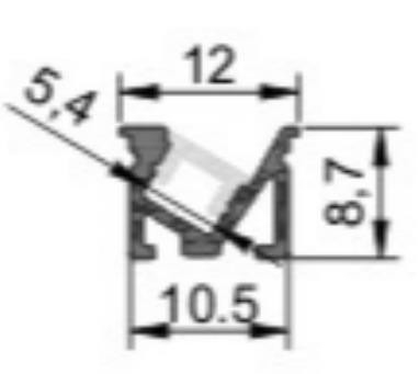 Het aluminium leidde Strook de Lichte Profielvloed 10,5 X 8.7mm RoHS opzet